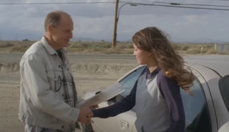 Zoe Giordano Harrelson with her father Woody Harrelson in a seven-minute short film